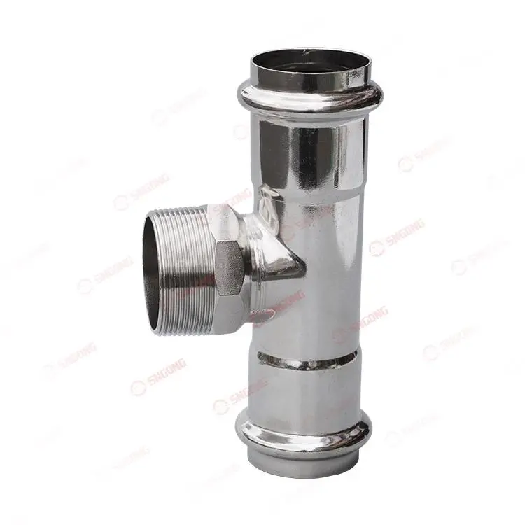 外螺丝卡压三通